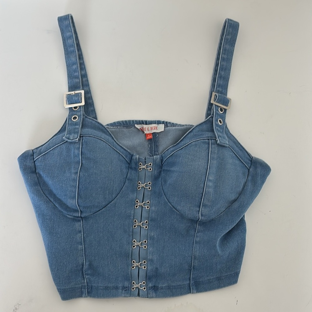 Edgy Streetwear BUNDLE (4)  Bustier Shorts Tee Button Down Y2k Coquette Festival - Picture 9 of 16